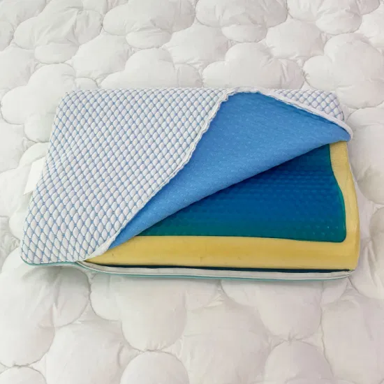 OEM Outdoor Rectangular Travel Bedding Hotel Breathable Removable Gel Pad Foam Pillow